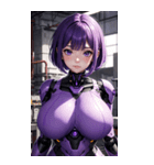 機甲少女3紫写真（個別スタンプ：29）