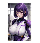 機甲少女3紫写真（個別スタンプ：31）