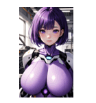 機甲少女3紫写真（個別スタンプ：32）