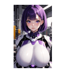 機甲少女3紫写真（個別スタンプ：34）