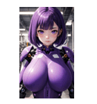 機甲少女3紫写真（個別スタンプ：37）