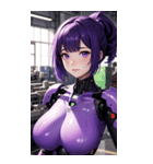 機甲少女3紫写真（個別スタンプ：38）