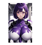 機甲少女3紫写真（個別スタンプ：39）