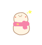 淡色ゆきだるまくん(ピンク）（個別スタンプ：2）