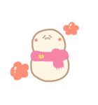 淡色ゆきだるまくん(ピンク）（個別スタンプ：4）