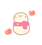 淡色ゆきだるまくん(ピンク）（個別スタンプ：5）