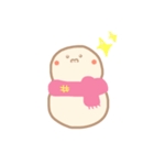 淡色ゆきだるまくん(ピンク）（個別スタンプ：6）