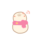 淡色ゆきだるまくん(ピンク）（個別スタンプ：7）