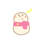 淡色ゆきだるまくん(ピンク）（個別スタンプ：9）
