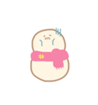 淡色ゆきだるまくん(ピンク）（個別スタンプ：10）