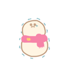 淡色ゆきだるまくん(ピンク）（個別スタンプ：12）