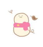 淡色ゆきだるまくん(ピンク）（個別スタンプ：15）