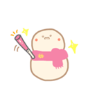 淡色ゆきだるまくん(ピンク）（個別スタンプ：16）
