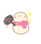 淡色ゆきだるまくん(ピンク）（個別スタンプ：17）