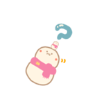 淡色ゆきだるまくん(ピンク）（個別スタンプ：23）
