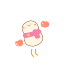 淡色ゆきだるまくん(ピンク）（個別スタンプ：24）