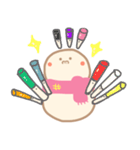 淡色ゆきだるまくん(ピンク）（個別スタンプ：28）
