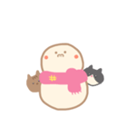 淡色ゆきだるまくん(ピンク）（個別スタンプ：30）