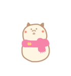 淡色ゆきだるまくん(ピンク）（個別スタンプ：31）