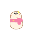 淡色ゆきだるまくん(ピンク）（個別スタンプ：34）