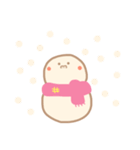 淡色ゆきだるまくん(ピンク）（個別スタンプ：35）
