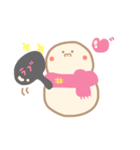 淡色ゆきだるまくん(ピンク）（個別スタンプ：38）