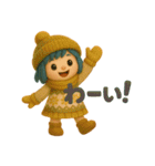 ふわふわ女の子日常あいさつ＆リアクション（個別スタンプ：14）