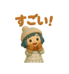 ふわふわ女の子日常あいさつ＆リアクション（個別スタンプ：18）