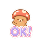 ぷくぷくシール風・秋の森のどうぶつたち（個別スタンプ：18）