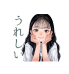 清楚な女の子の♡ふんわり依頼（個別スタンプ：10）