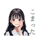 清楚な女の子の♡ふんわり依頼（個別スタンプ：24）