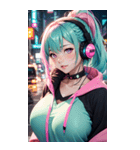 サイバー朋客の女の子の写真（個別スタンプ：2）