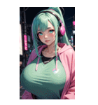 サイバー朋客の女の子の写真（個別スタンプ：6）