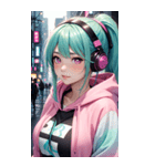 サイバー朋客の女の子の写真（個別スタンプ：12）