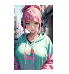 サイバー朋客の女の子の写真（個別スタンプ：16）