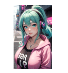 サイバー朋客の女の子の写真（個別スタンプ：18）