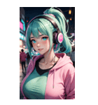 サイバー朋客の女の子の写真（個別スタンプ：24）