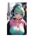 サイバー朋客の女の子の写真（個別スタンプ：26）