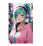 サイバー朋客の女の子の写真（個別スタンプ：27）