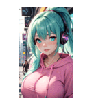 サイバー朋客の女の子の写真（個別スタンプ：28）