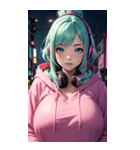 サイバー朋客の女の子の写真（個別スタンプ：30）