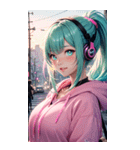 サイバー朋客の女の子の写真（個別スタンプ：33）