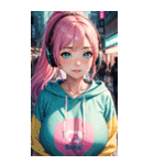 サイバー朋客の女の子の写真（個別スタンプ：34）