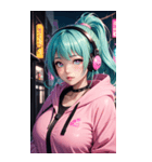 サイバー朋客の女の子の写真（個別スタンプ：38）