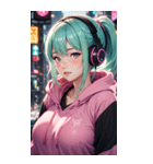サイバー朋客の女の子の写真（個別スタンプ：39）