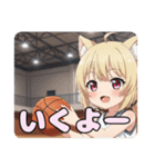 バスケスタンプ(はちみ＆ありさ)（個別スタンプ：14）