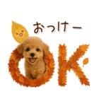 大人かわいい秋の癒しプードル（個別スタンプ：3）