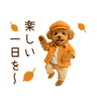大人かわいい秋の癒しプードル（個別スタンプ：35）