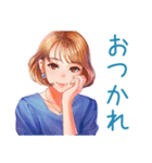大人のお姉さんの冬スタンプ（個別スタンプ：3）