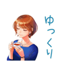 大人のお姉さんの冬スタンプ（個別スタンプ：38）